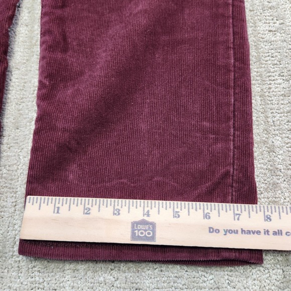 Levis Premium Corduroy Pants Women 25 Ribcage Straight Ankle Wide Leg Cotton - Picture 6 of 12